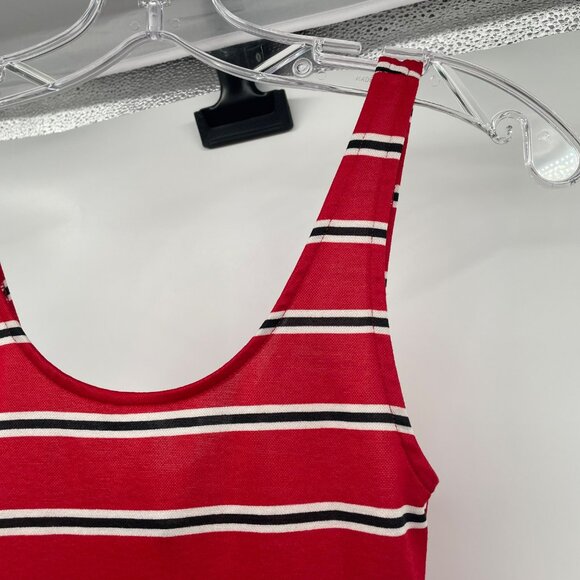 H&M Womens Striped Mini A-Line Dress Sleeveless Red/Multi Size 2 - Picture 4 of 9